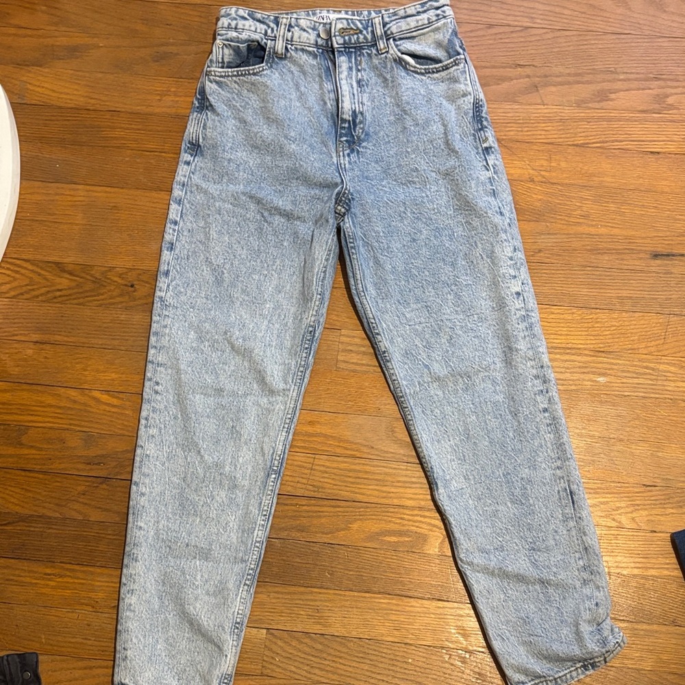 Zara High Rise Women Jeans - Light Blue